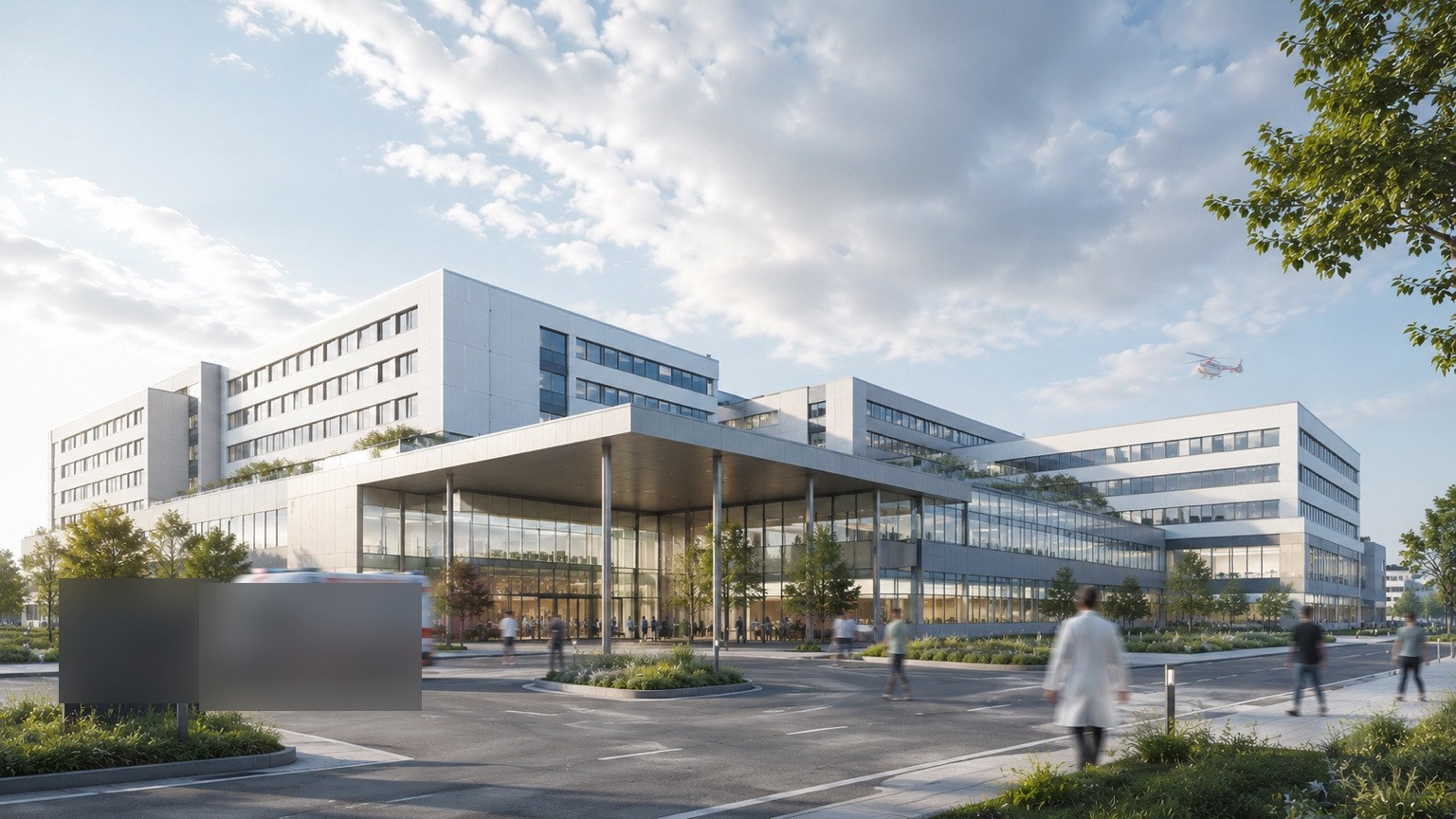 Symbolbild für Gesundheitswesen, Klinikbetrieb und Gebäudetechnik